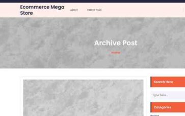 Ecommerce Mega Store (screenshot desktop)