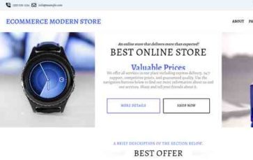 Ecommerce Modern Store (screenshot desktop)