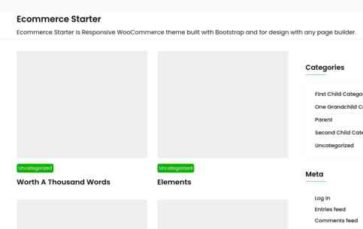 Ecommerce Starter (screenshot desktop)