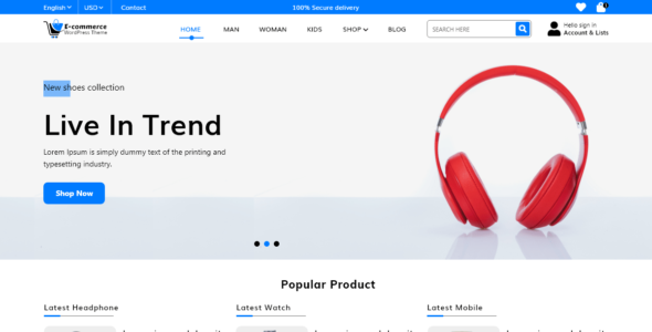 Ecommerce Store Elementor (WordPress)