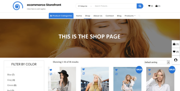 Ecommerce Storefront (WordPress)