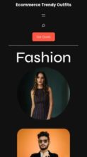 Ecommerce Trendy Outfits (screenshot mobile)