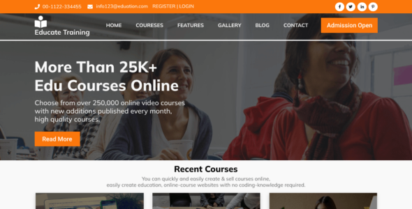 Educate Training Coach (WordPress)