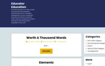 Educator Education (screenshot desktop)