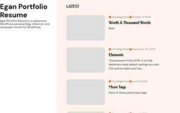 Egan Portfolio Resume (screenshot desktop)