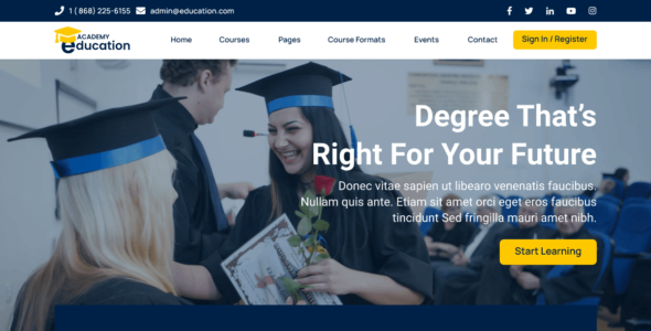 Elearning Academy Education (WordPress)