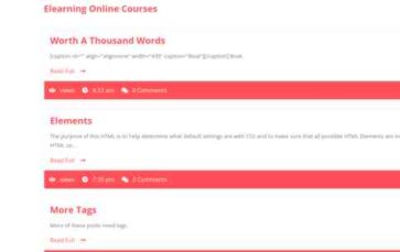 Elearning Online Courses (screenshot desktop)
