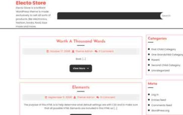 Electo Store (screenshot desktop)