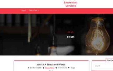 Electrician Services (screenshot desktop)