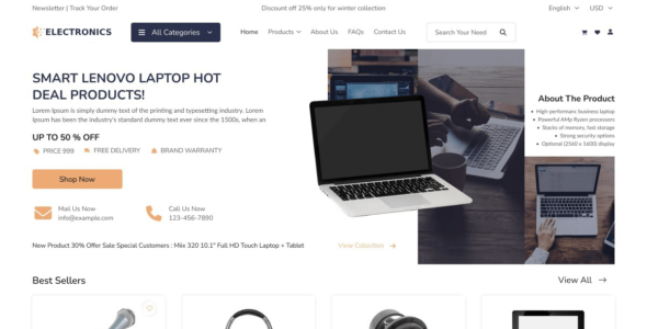 Electronic Gadget Store (WordPress)