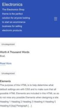 Screenshot Mobile Electronics (GLThemes) - (screenshot mobile)