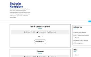 Electronics Marketplace (screenshot desktop)