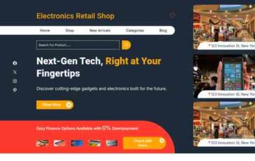 Electronics Retail Shop (screenshot desktop)