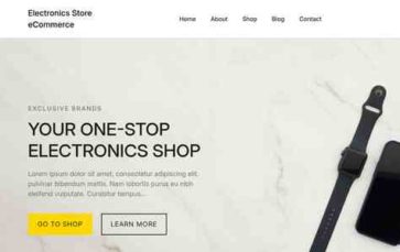 Electronics Store eCommerce (screenshot desktop)