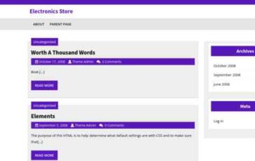 Electronics Store (screenshot desktop)