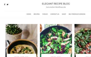 Elegant Recipe Blog (screenshot desktop)