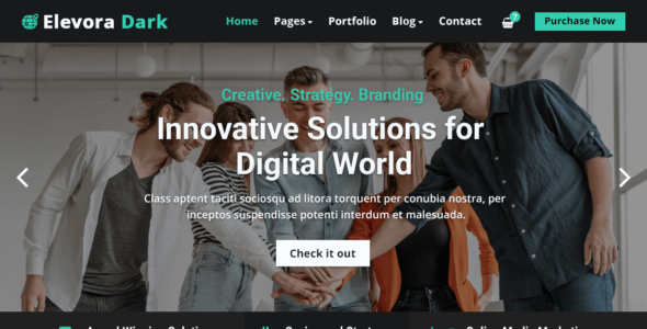 Elevora Dark (WordPress)