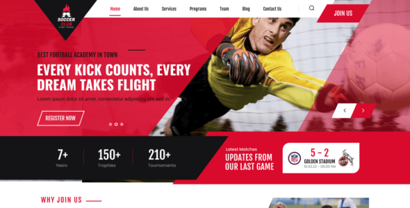 Elite Soccer Club (WordPress)