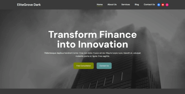 EliteGrove Dark (WordPress)