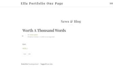 Ella Portfolio One Page (screenshot desktop)