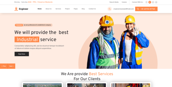 Engineering Manufacturing (WordPress)