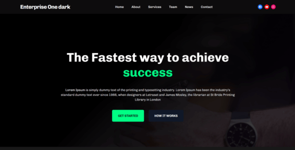 Enterprise One Dark (WordPress)