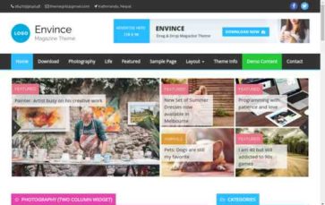 Envince (screenshot desktop)