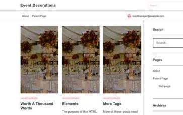 Event Decorations (screenshot desktop)
