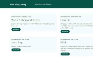 Event Dining Catering (screenshot desktop)
