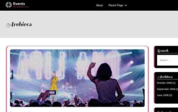Events and Celebrations (screenshot desktop)