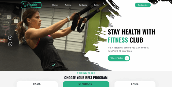 Exercise Workout Studio (WordPress)