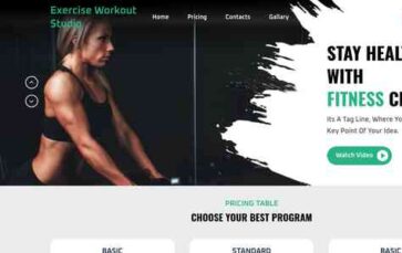 Exercise Workout Studio (screenshot desktop)