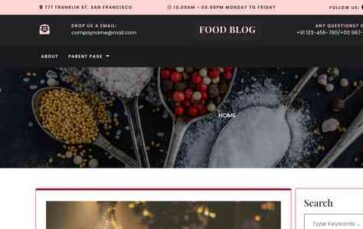 Expert Food Blog (screenshot desktop)