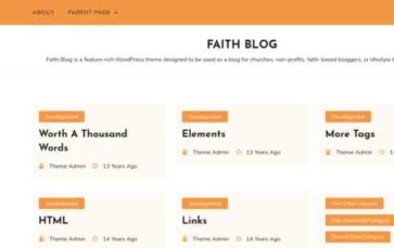Faith Blog (screenshot desktop)