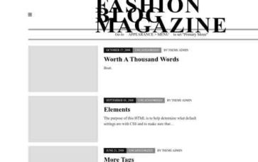 Fashion Blog Magazine (screenshot desktop)