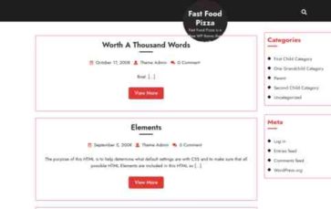 Fast Food Pizza (screenshot desktop)