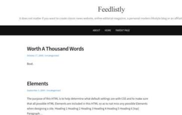 Feedlistly (screenshot desktop)