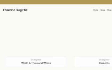 Feminine Blog FSE (screenshot desktop)