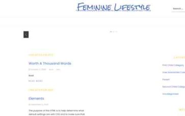 Feminine Lifestyle (screenshot desktop)