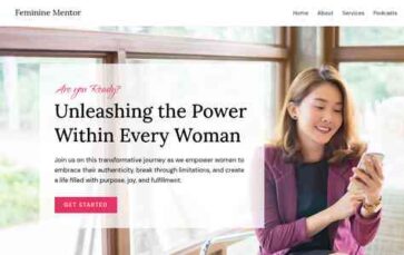 Feminine Mentor (screenshot desktop)
