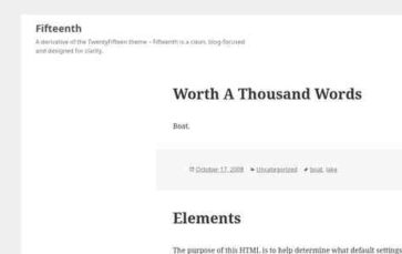 Fifteenth (screenshot desktop)