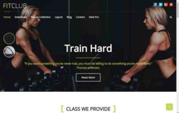 Fitclub (screenshot desktop)