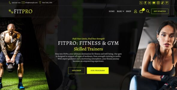 Fitness and Gym WDA (WordPress)