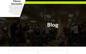 Fitness Elementor (screenshot desktop)