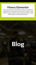 Fitness Elementor (screenshot mobile)