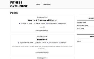 Fitness Gymhouse (screenshot desktop)