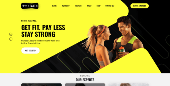 Fitness Yoga Coach (WordPress)