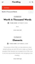 FlareBlog (screenshot mobile)