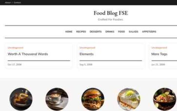 Food Blog FSE (screenshot desktop)