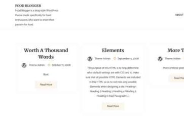 Food Blogger (screenshot desktop)